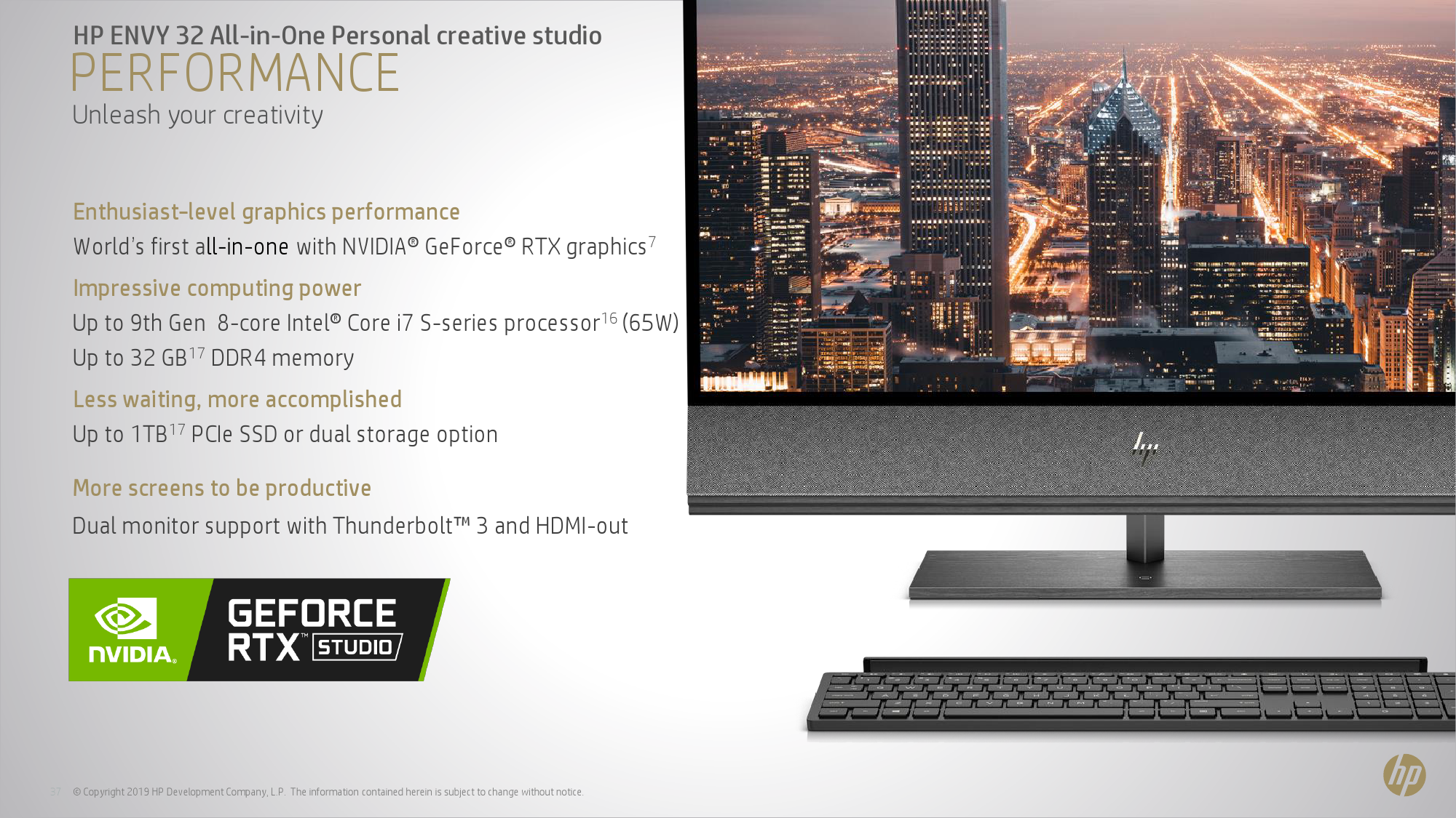 CES 2020: HP's Envy All-in-One 32 w/ Core i7, GeForce RTX 2080 